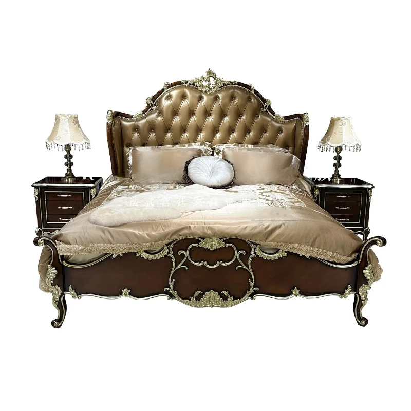 

Французский комплект постельного белья Европейская двуспальная кровать 1,8 метра с мягкой спинкой свадебная кровать