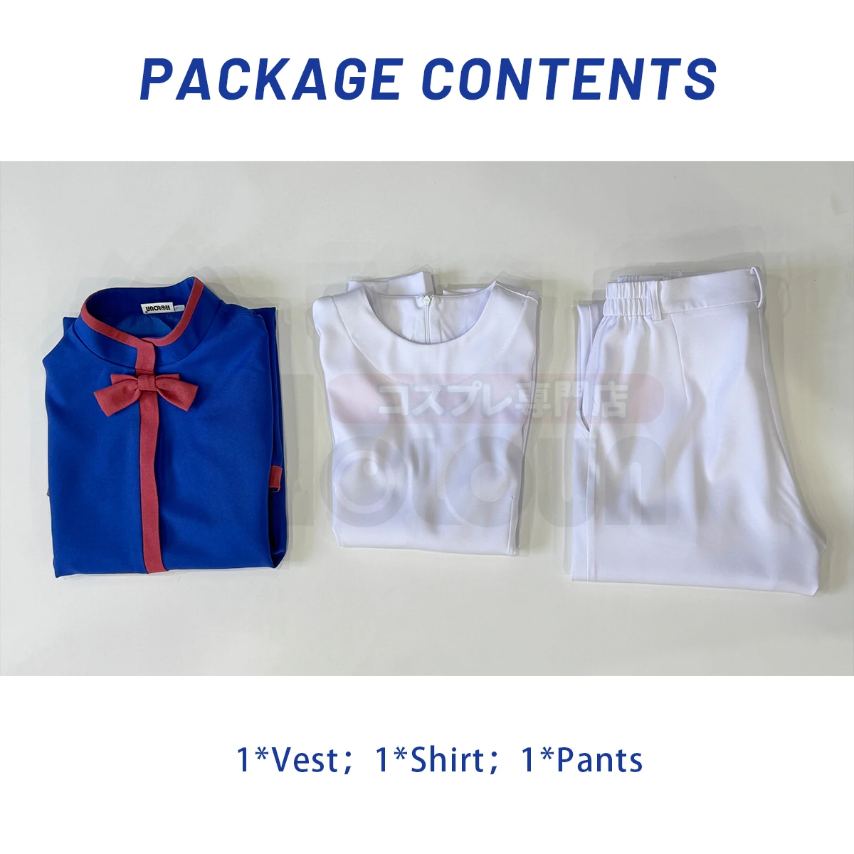 HOLOUN Hunter Anime Kurapika Costume Cosplay Blu Rosso Gilet Camicia Pantaloni Cos Convenzione Regalo di Natale di Halloween