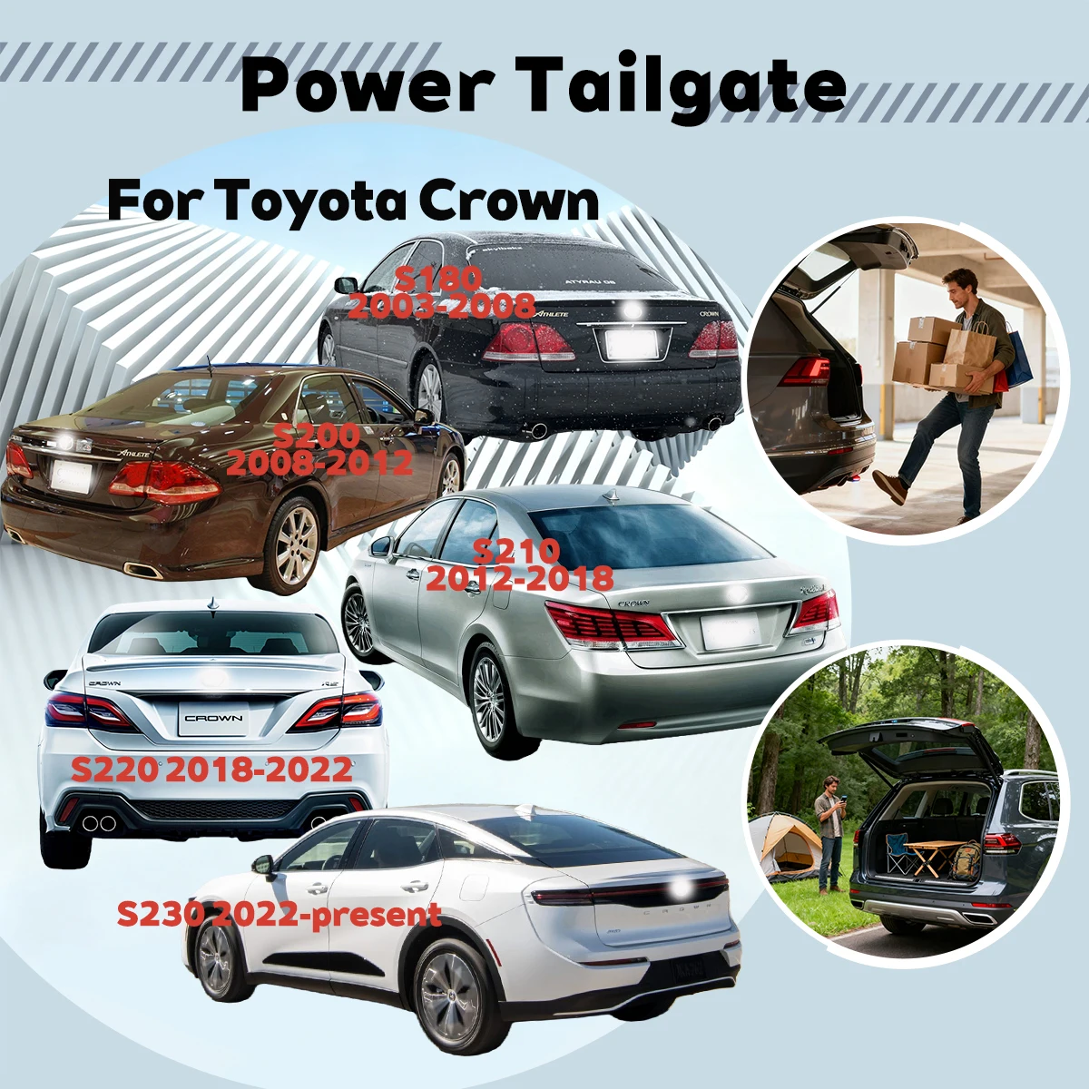 

For Toyota Crown S180 S200 S210 S220 S230 Automatic Lifting Electric Tailgate Lock Module Closing System Electric Tailgate