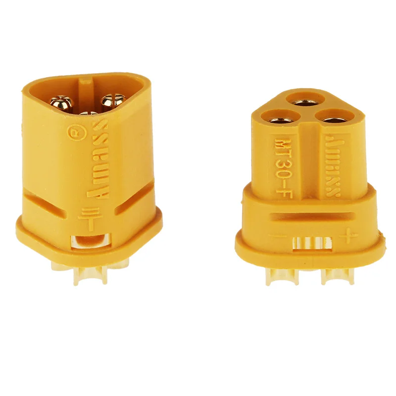 Enchufe de conector MT30 actualizado de XT30 hembra macho chapado en oro para piezas de batería Lipo RC Quadcopter multicóptero