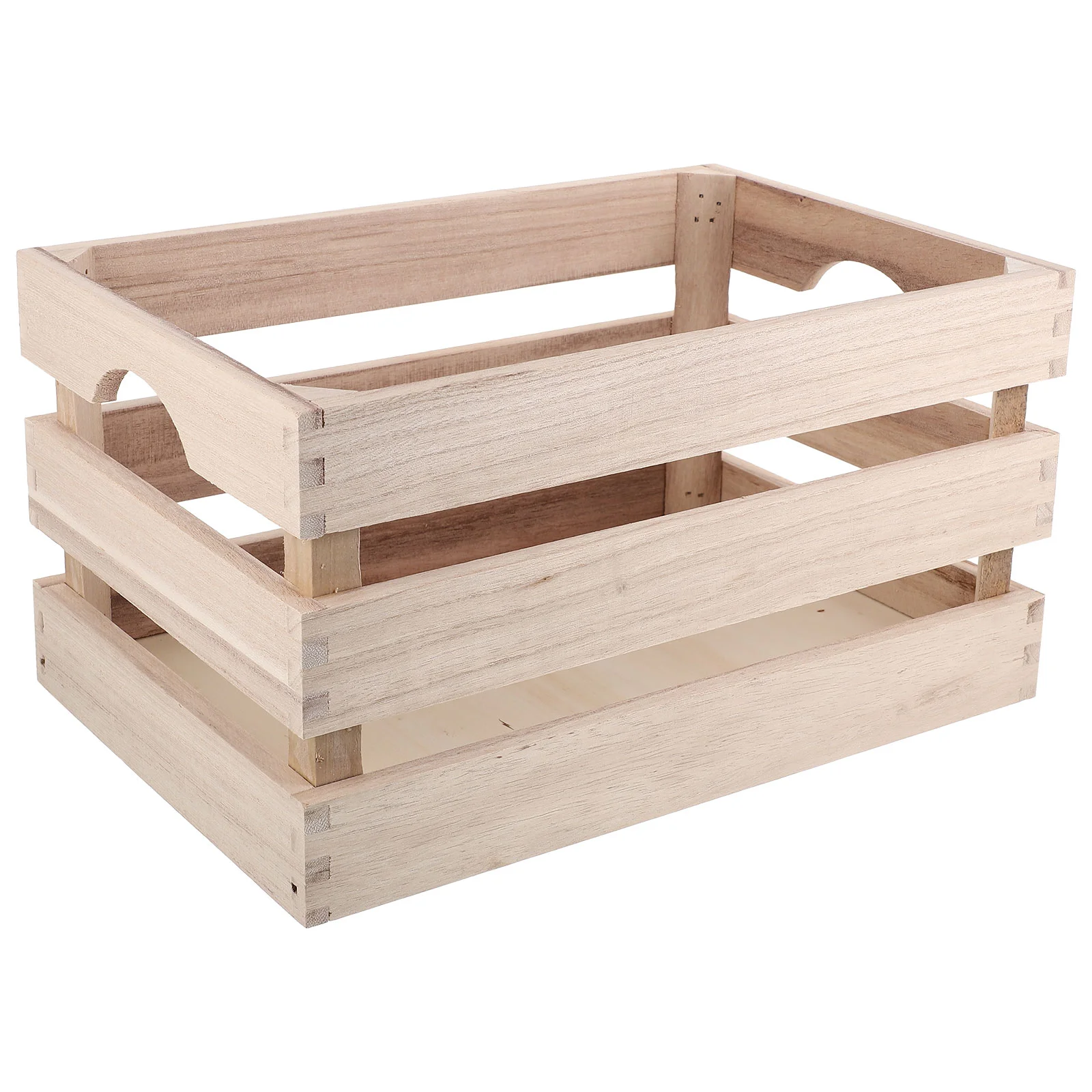 

Rustic Nesting Crates Wooden Storage Box Display Basket Toy Bins Desktop Organizer Mini Container Baskets