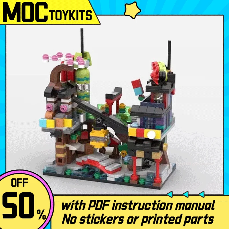 

646 шт. креативные головоломки, блоки ниндзя, набор MOC, фигурки героев, модель здания, аниме, рынок, кирпичи, детские игрушки, подарки для мальчиков DI