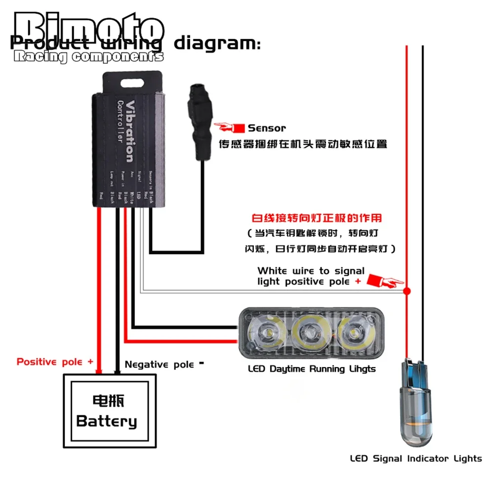 Universal Motorcycle Car Led Daytime Running Light Relay Harness DRL Control ON/OFF Automatic Dimmer