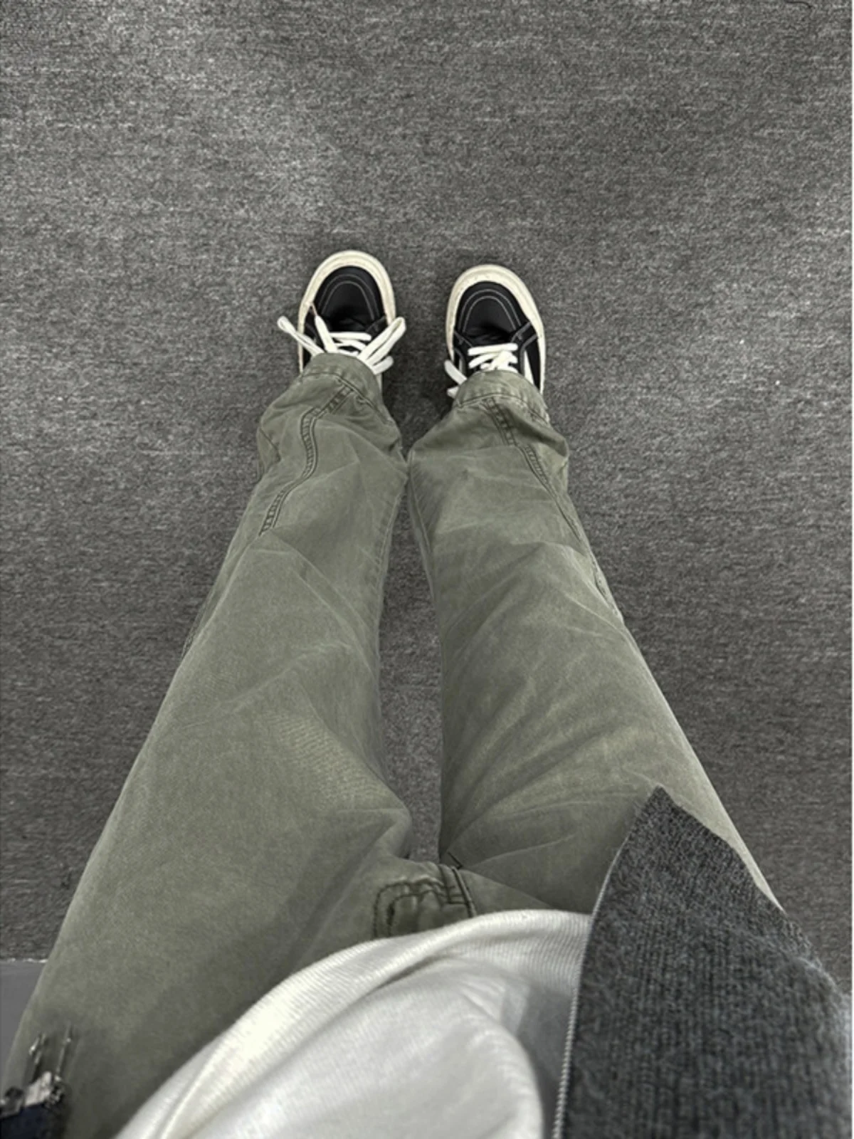 

American Retro Military een Work Pants Men's Spring Autumn Trendy Loose Straight Leg Design Split Micro Flared Trousers