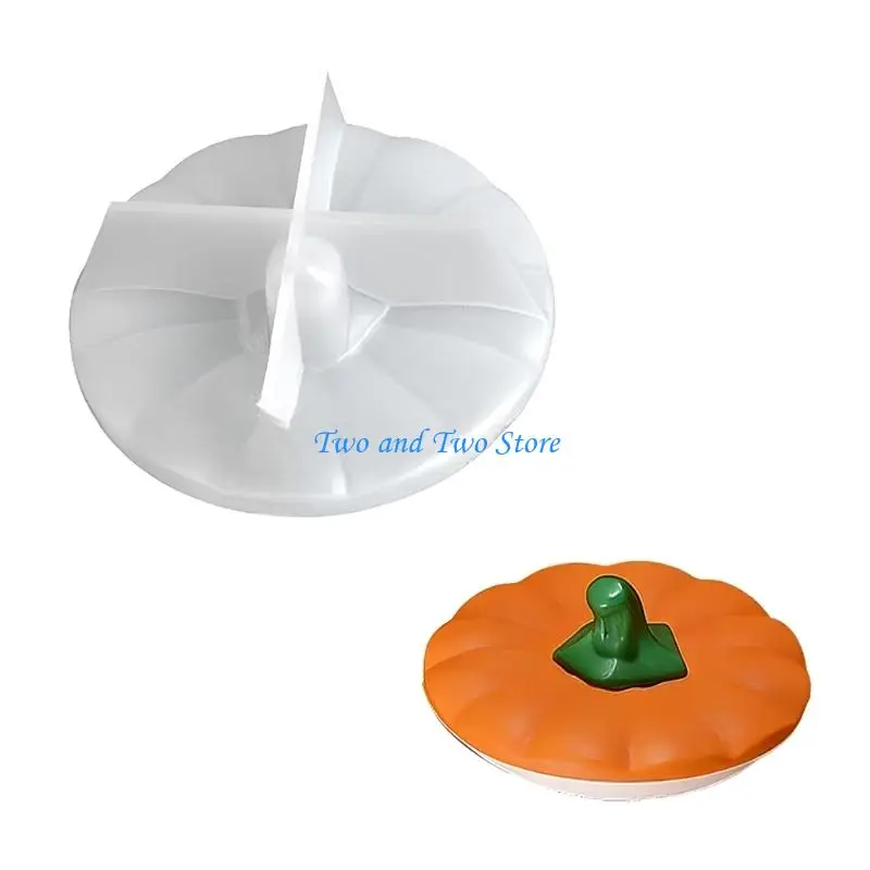HX6F Easy Release Jewelry Organiser Mold Round Shaped Storage Box with Lid Mould Pumpkin Holder Crafting Supplies
