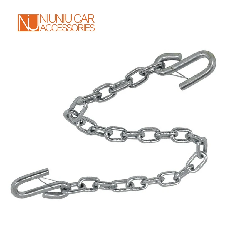 CAP 3500 LBS Trailer Safety Wire Chains Rope With Double S Spring Hooks Tie Down RV Parts Camper Caravan Accessories