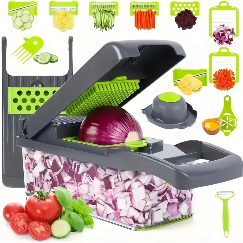 Wielofunkcyjny uchwyt do siekania warzyw 14/16 w 1, ruszt do żywności, siekacz do żywności, krajalnica do warzyw, Dicer Cut Kitchen Items cocina