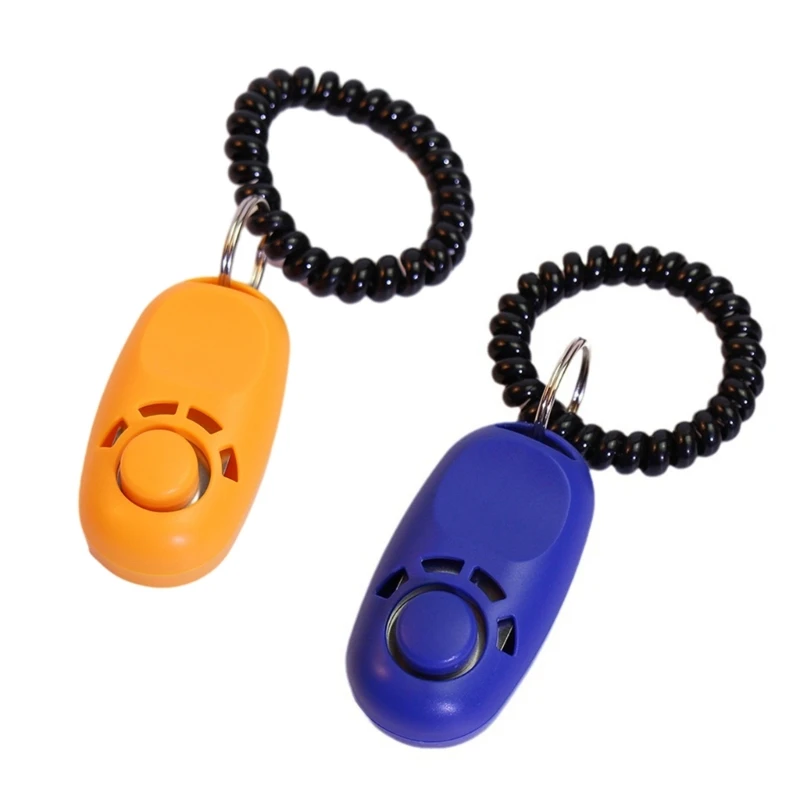 Plastic Dogs Training Clickers Stretch Wrist Rope Pet Clickers Trainer Aid Tool Sound Keychains Outdoor Training Tool Dropship