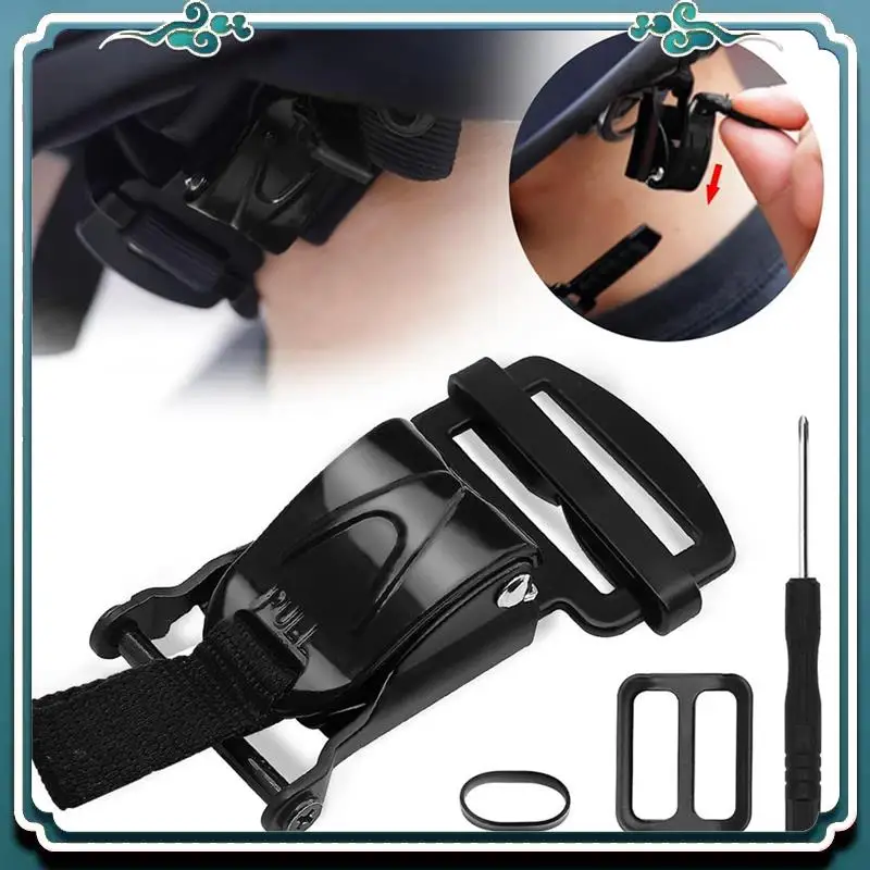 

ABTU-Helmet Quick Release Buckle Replacement Kit, Ratcheted Helmets For Chin Strap Up To 1Inch, Motorcycle Helmets