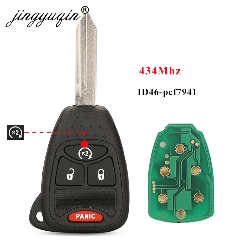 10pcs Remote Car key 315/433Mhz ID46 for Chrysler/JEEP/DODG 300 200 Aspen Sebring Commander CE0888 OHT692713AA OHT692427AA