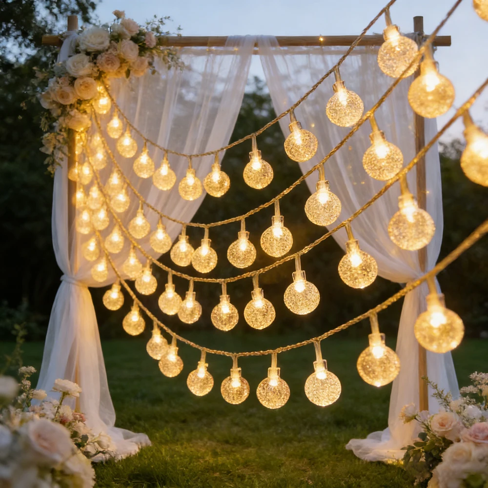 

Bauble LED String Lights Battery Powered Fairy Light Garland LED Ball String Lights for Tree Indoor Wedding Home Decoration Lamp