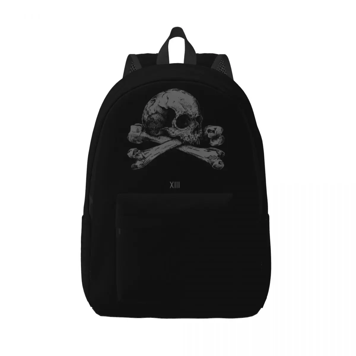 

XIII Skull Teenage Backpack Sports Student Business Punk Cool Culture Daypack for Men Women College Shoulder Bag