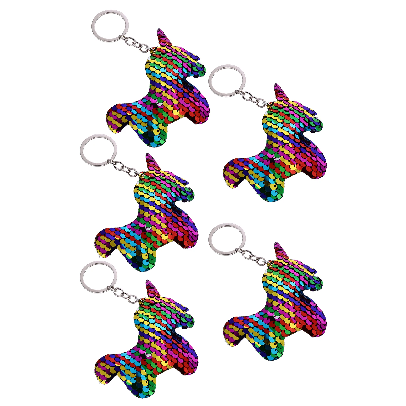 

5pcs Keychain Women Sequin Accessories Key Ring Hanging Pendant Keychains Holder Bag Pendant Gifts Beautiful Color