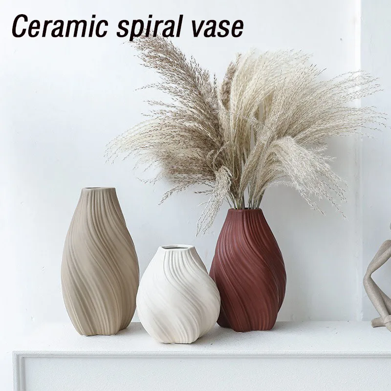 

Modern Simple Style Ceramic Vase Bedroom Entrance Living Room Decorated with Flower Vases Holiday Decoration Wholesale