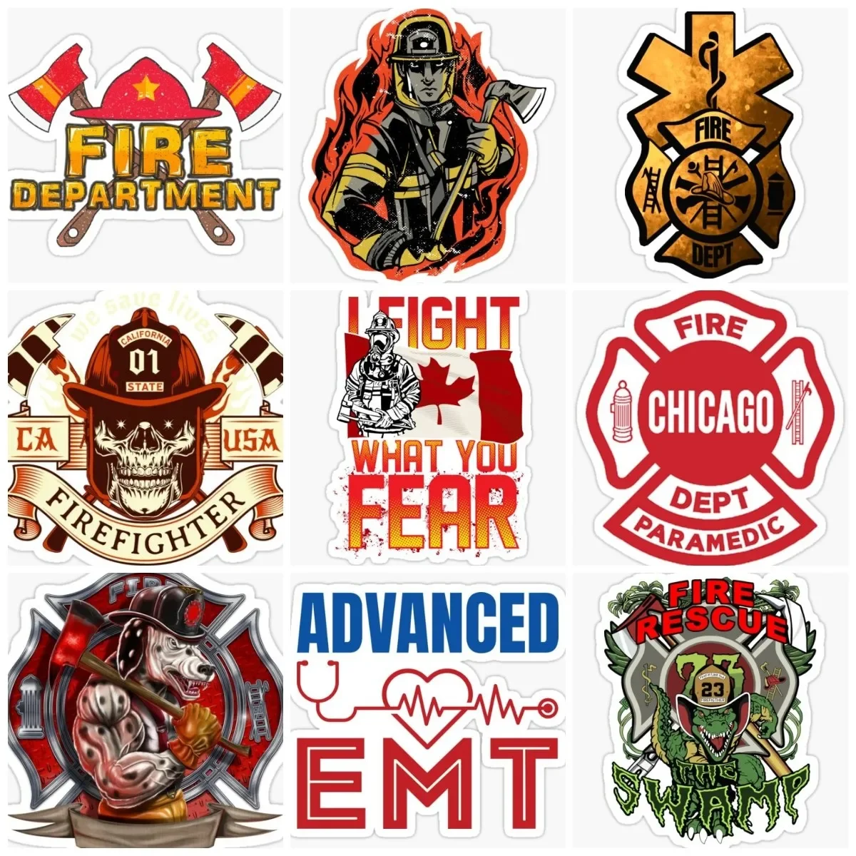 

EMT Firefighter Sign Creative Sticker Motorcycle Accessories Camper Laptop Car Window Wall Truck Bicycle Helmet Van Glass Decal
