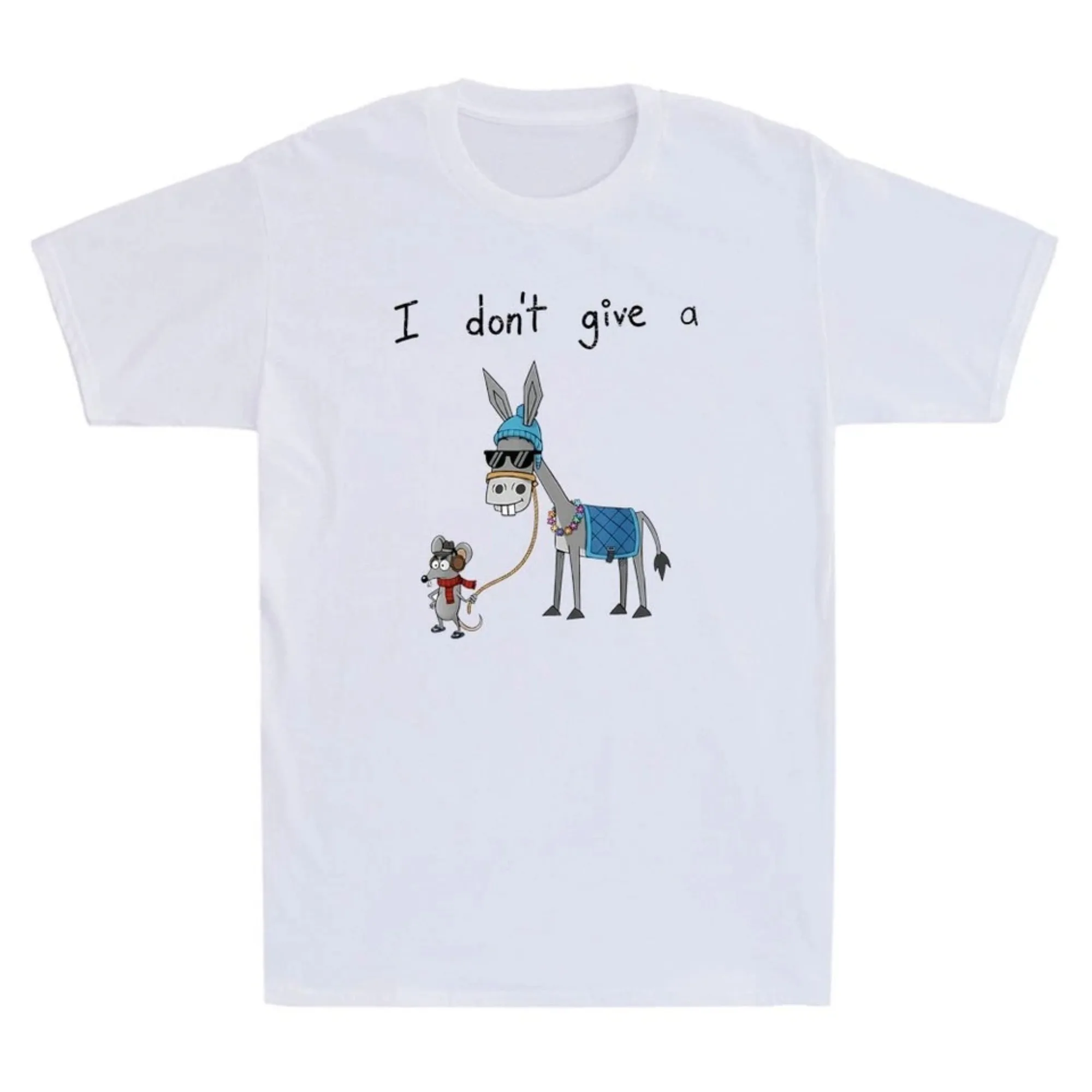 أنا لا أعطي الفئران الحمار Azz الحمار مضحك حمار ماوس الكرتون ميمي تي شيرت رجالي عادية Daliy الرياضة كبيرة الحجم Unseix مضحك المحملة #2