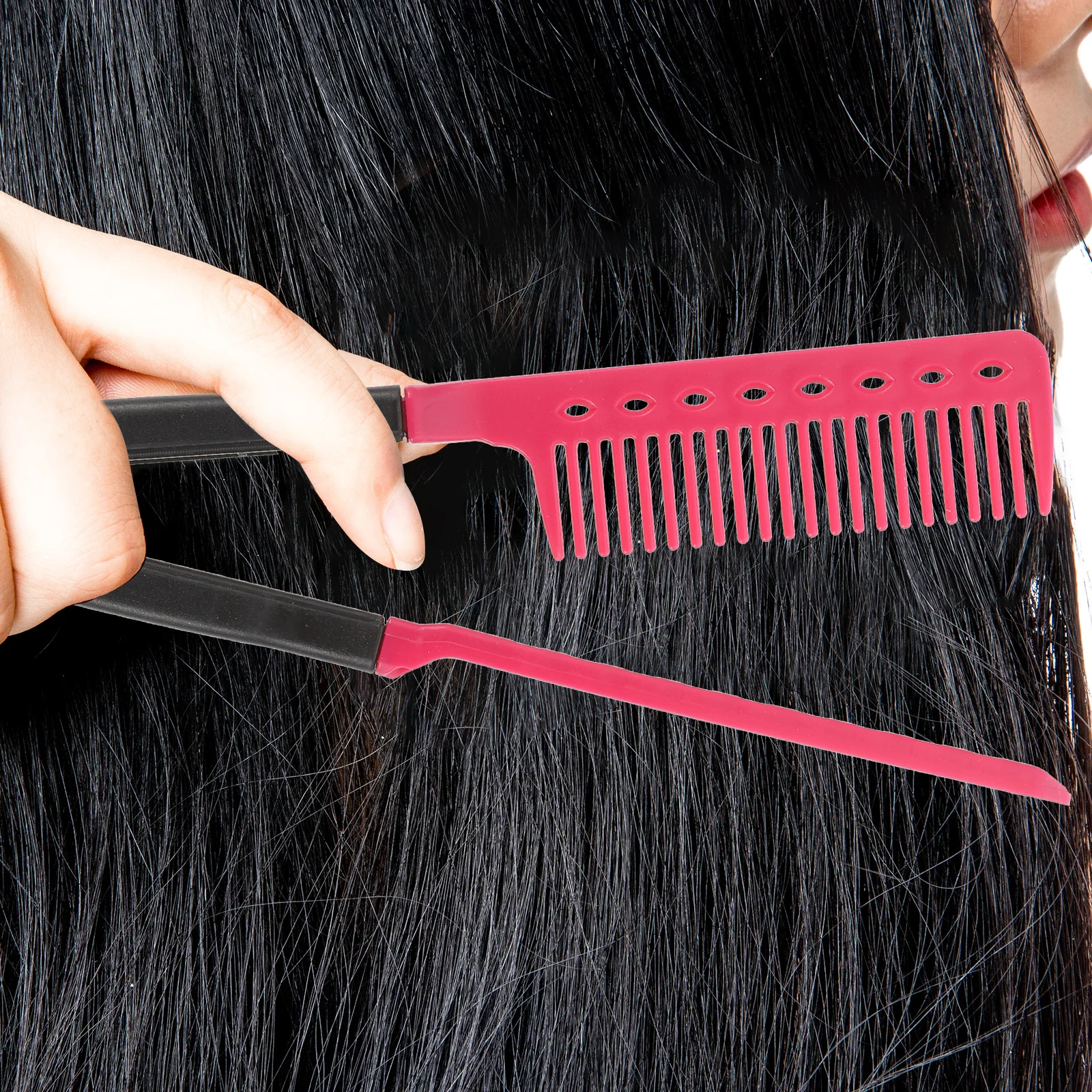 

Straightening Comb Women Product Novelty Stylist Clip-on Style V-shaped Hair Styling DIY Salon Hairdressing Ion