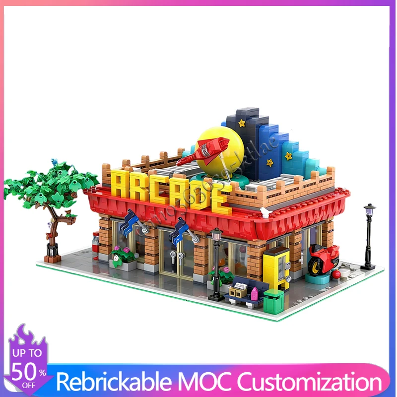 2321 PCS Construction Arcade MOC Customize Modular Building Block Model Popular Simple Design Creative DIY Boy Holiday Toy Gifts