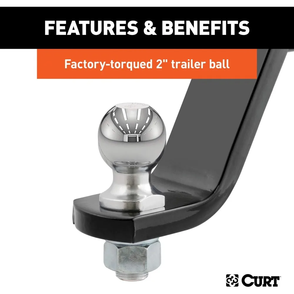 وصلة مقطورة استقبال شديدة التحمل مقاس 2 بوصة مع قطرة 6 بوصة، تدعم سعة سحب 7,500 رطل