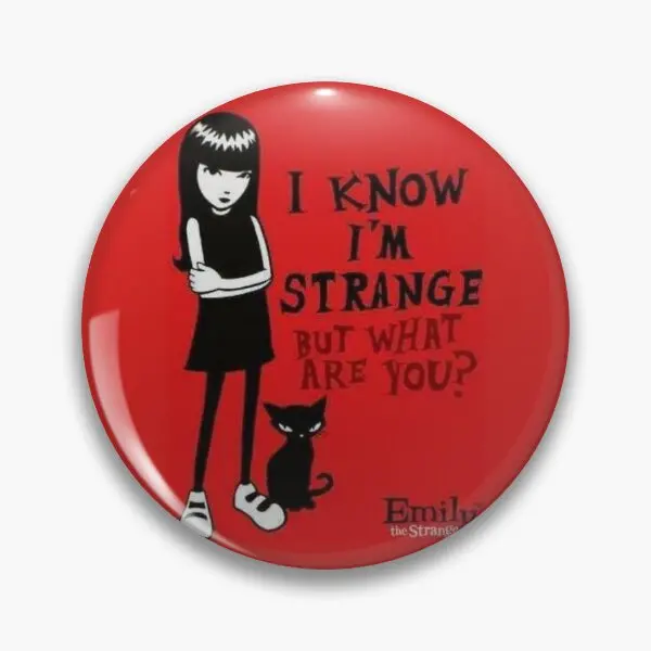 Emily The Strange I Know I Am Strange Bu Soft Button Pin Lover Brooch Collar Jewelry Hat Badge Cartoon Metal Fashion Creative