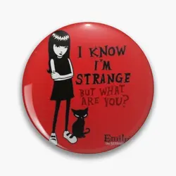 Emily The Strange I Know I Am Strange Bu  Soft Button Pin Lover Brooch Collar Jewelry Hat Badge Cartoon Metal Fashion Creative