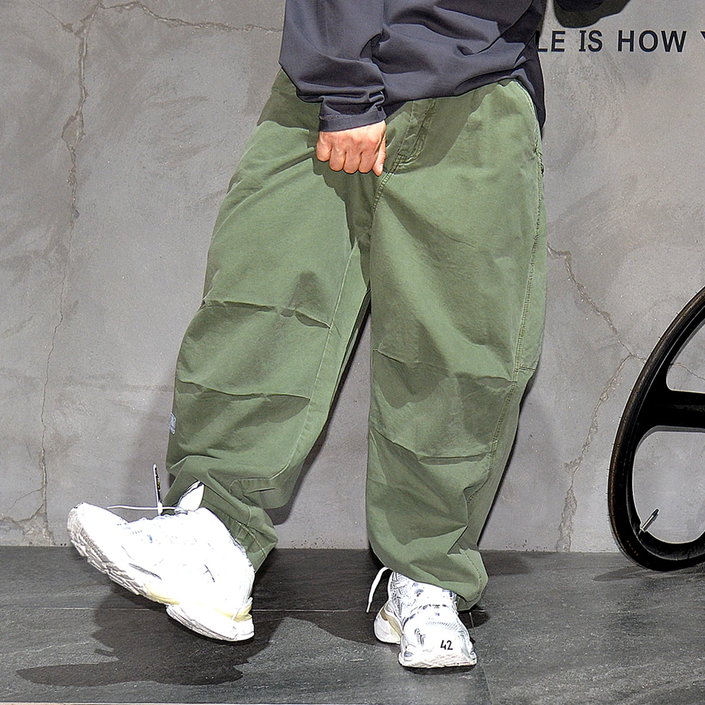 Korean Fashion High Quality Cotton Cargo Pants Mens Clothing Streetwear Baggy Pants Plus Size Vintage Casual Khaki Trousers Male