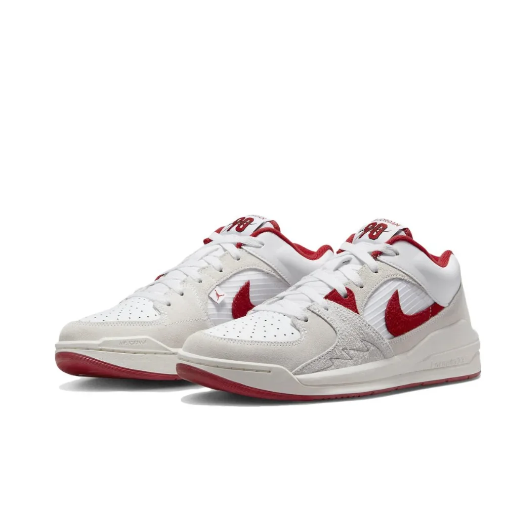 Nike novo jordan estádio 90 homem tênis outono leve amortecimento sapatos de basquete casual moda tênis branco & vermelho