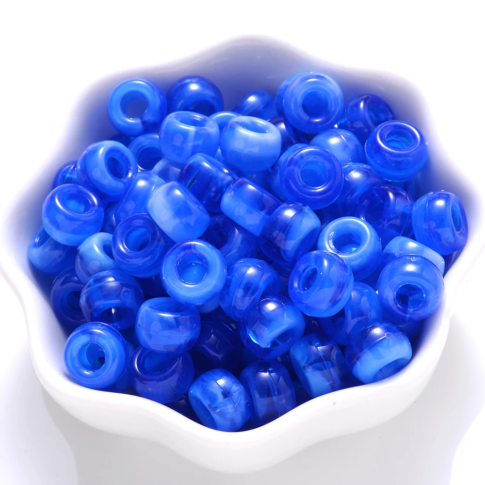 100 Stuks Pony Kralen 6x9mm Glitter Acryl Kralen Lichtgevende Spacer Kralen Voor Diy Craft Sieraden Armbanden Maken haar Levert