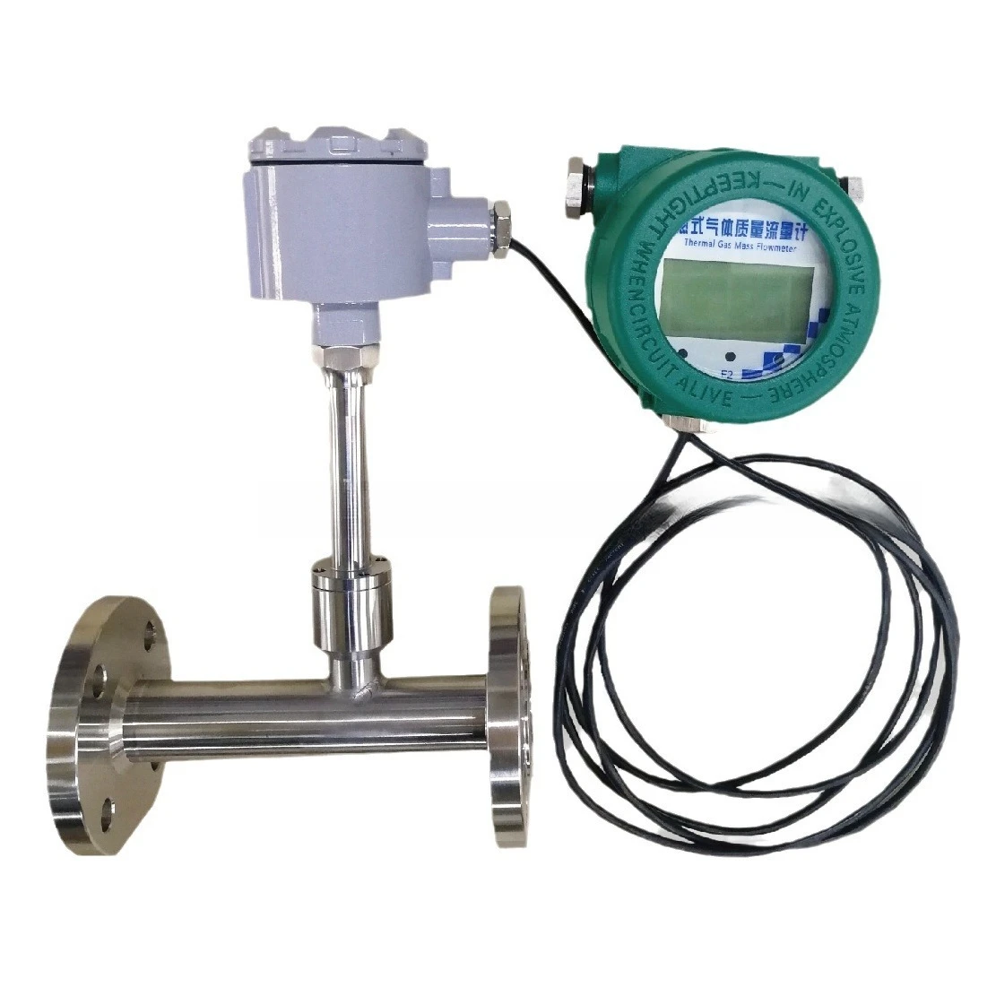 

Thermal gas mass flow meter, flow meter oxygen compressed air measurement