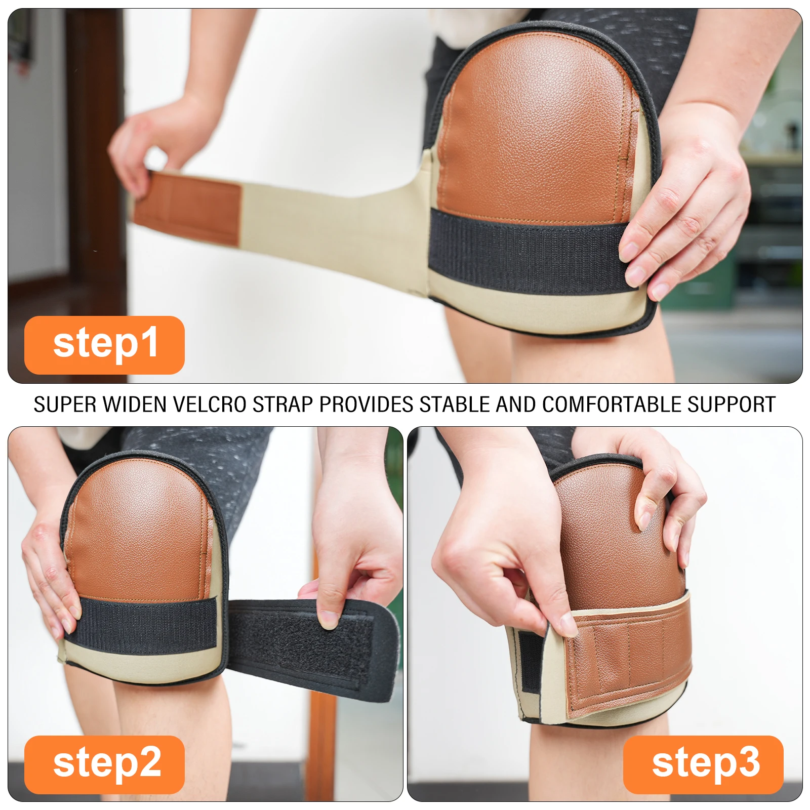 Knee Protectors for Man and Women Working Garden Mason Protective Gear, Large Size, in Pairs