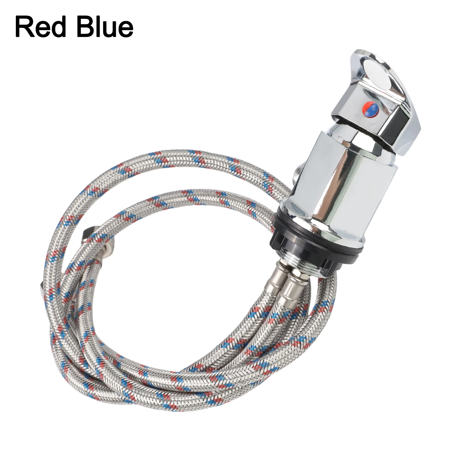 Pancuran Berkemah Pancuran Luar Ruangan Panjang Pipa 800mm Katup Pencampur Aksesori Camper Konstruksi Paduan Seng Pemasangan Mudah