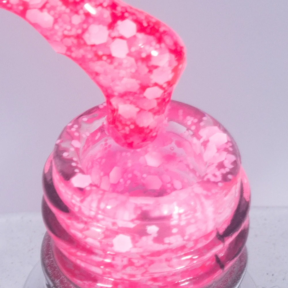 كوديس جل الشتاء المطاط قاعدة هلام مسمار البولندية ندفة الثلج الترتر بريق قاعدة هلام الورنيش شبه دائم الأشعة فوق البنفسجية مانيكير رسومات أظافر #2