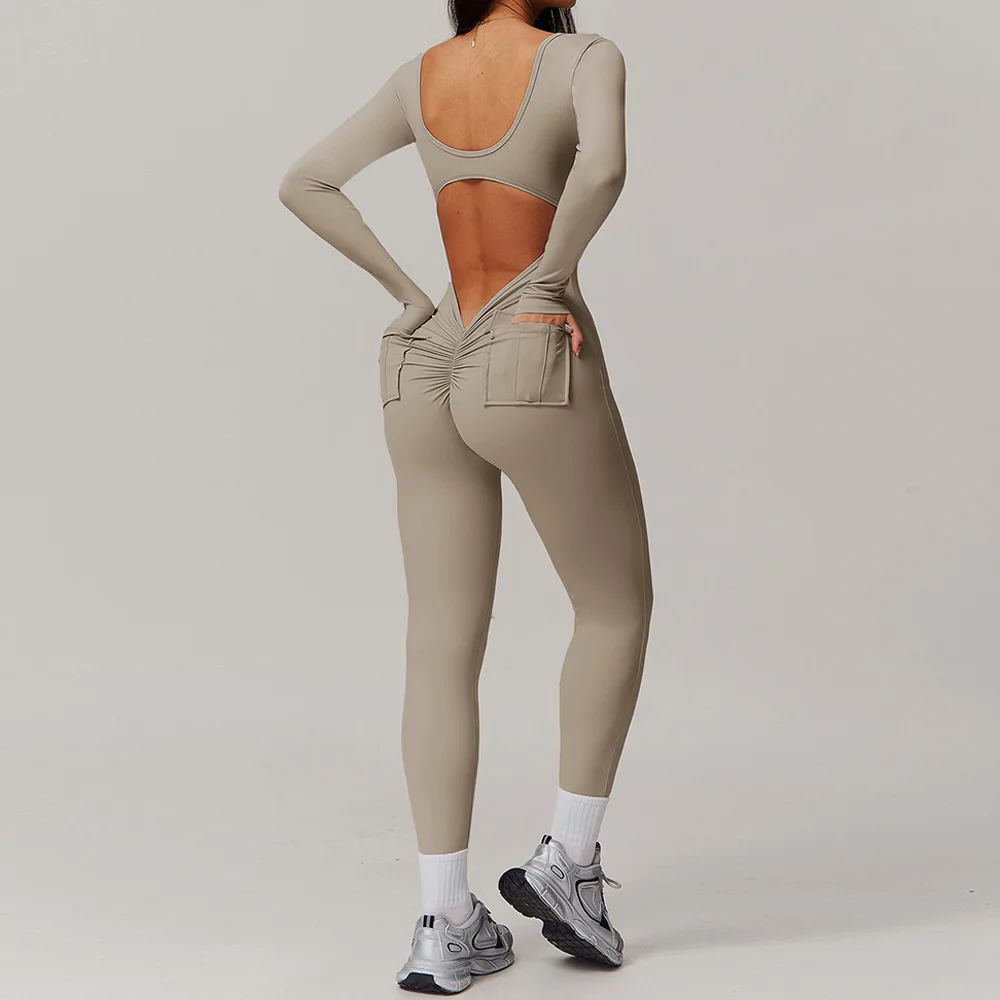 دعم المرأة 360 ° بدلة اليوغا مع جيوب خفية وتناسب الحركة طوال اليوم #5