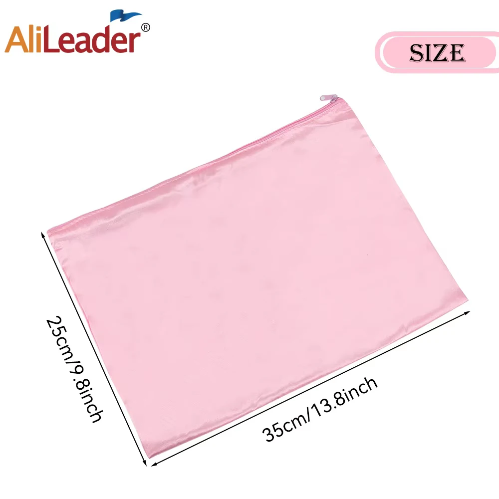 Lightweight Hair Storage Bags Professional Anti-Dust Wig Bag Storage Carrier Case Satin Bag with Zipper 5/10 pcs/pack