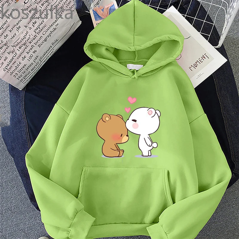 Bubu Dudu-sudaderas con capucha para mujer, chándal Harajuku con patrón divertido, Sudadera con capucha de estilo coreano, Tops con estampado de dibujos animados bonitos