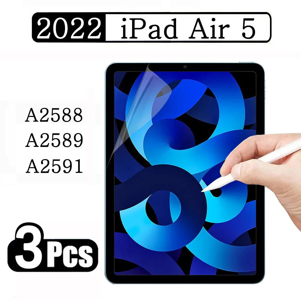 

(3 Packs) Paper Film For Apple iPad Air 5 10.9 2022 A2588 A2589 A2591 Matte Tablet Screen Protector