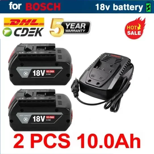 

Brand new New 18v10ah Rechargeable Li-ion Battery for Bosch Power Tool Backup 10000mah Portable Replacement Bat609 Control Light