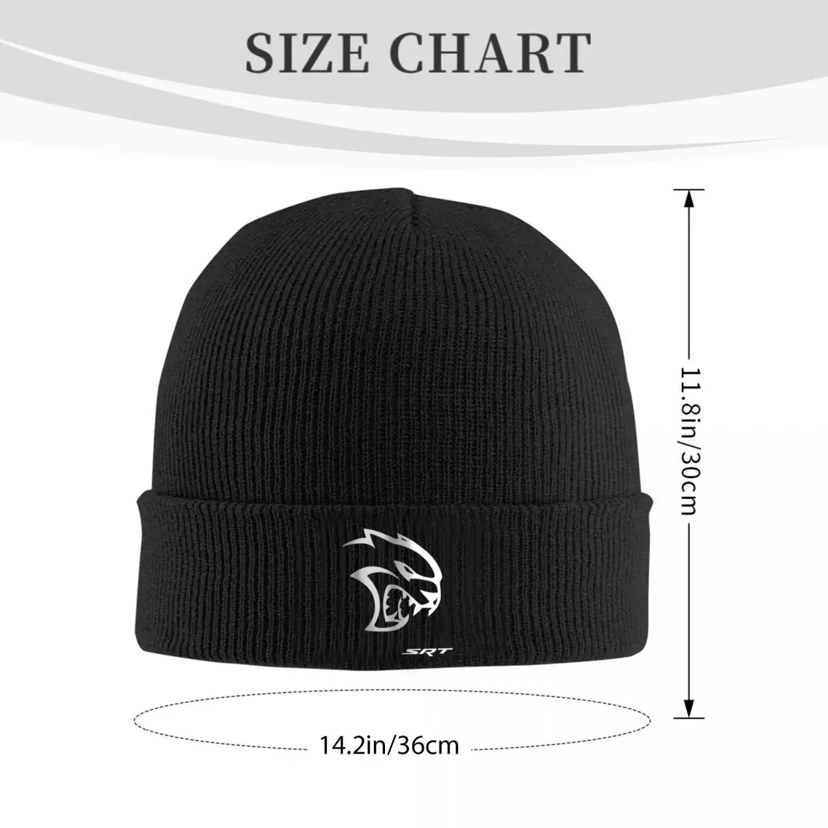 SRT Hellcat Demon Dodge Challenger Car Racing Warm Knitted Cap Bonnet Hat Autumn Winter Outdoor Beanies Hats for Men Women