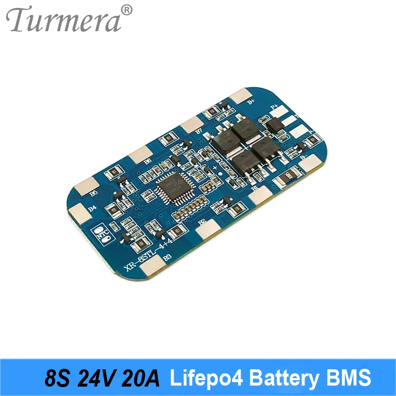 Turmera 8S 24V 29.2V 20A Lifepo4 بطارية BMS لوح حماية التوازن لاستخدام خلية فوسفات الحديد الليثيوم 18650 32650 32700 33140