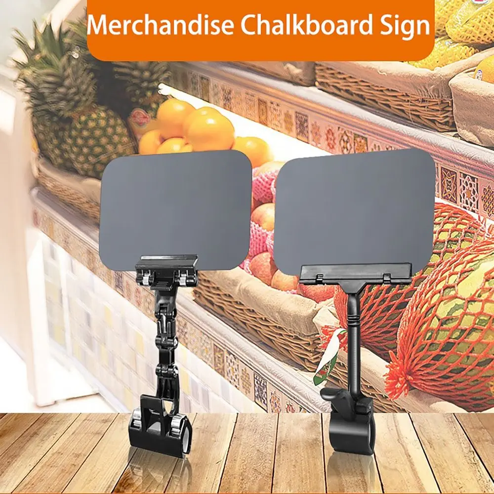 A4 A5 A6 Chalkboard Price Tag with Clip Erasable Food Price Label Waterproof Advertising Display Price Sign Holder