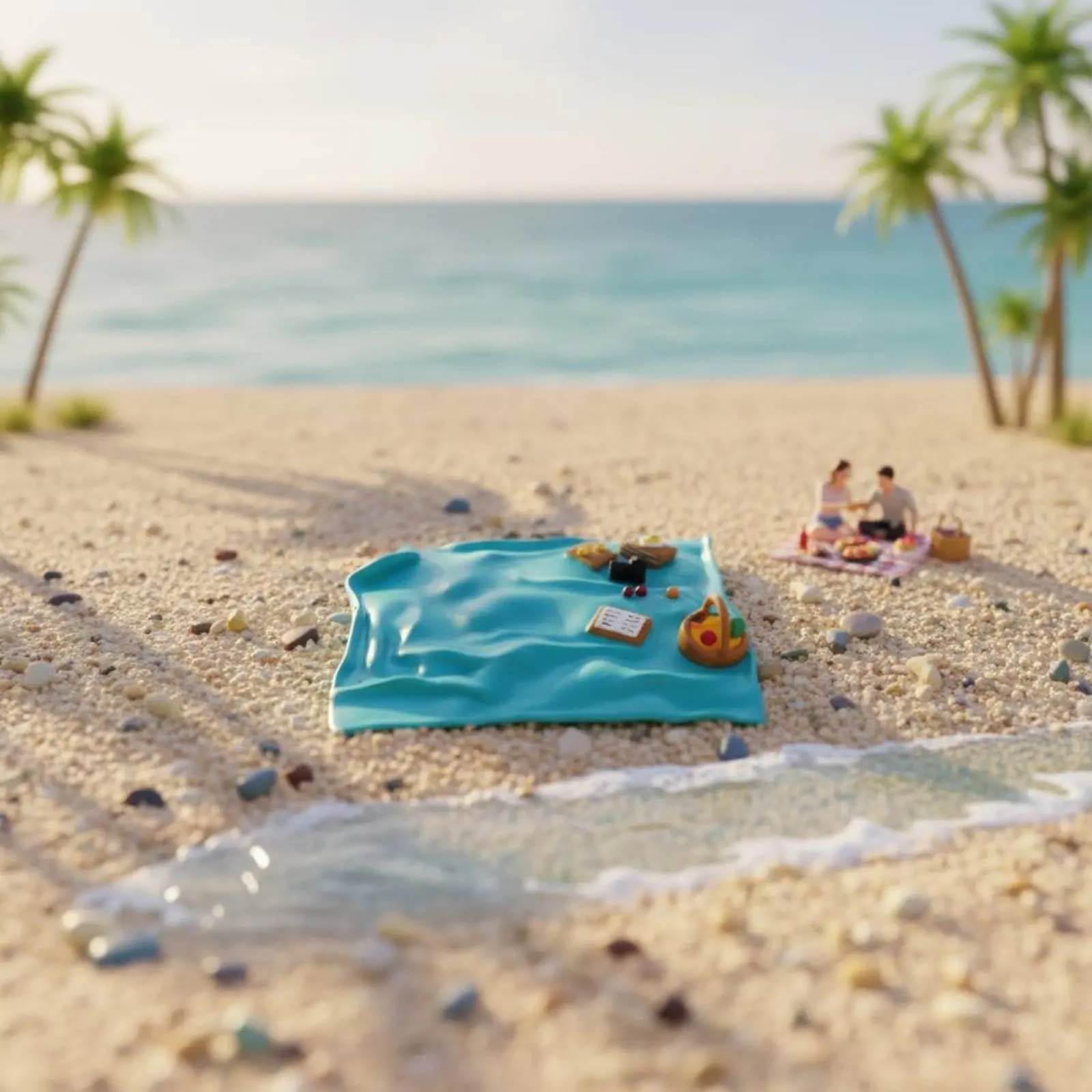 Miniature Camping Set Detailed Camping Miniature Scene Set Miniature Beach Mat Realistic Dollhouse Accessory Desktop Display