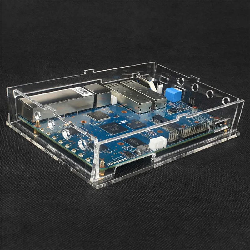 Acryl-Schutzhülle mit Lüfter für Banana Pi R3 BPI-R3 Entwicklungsboard-Zubehör
