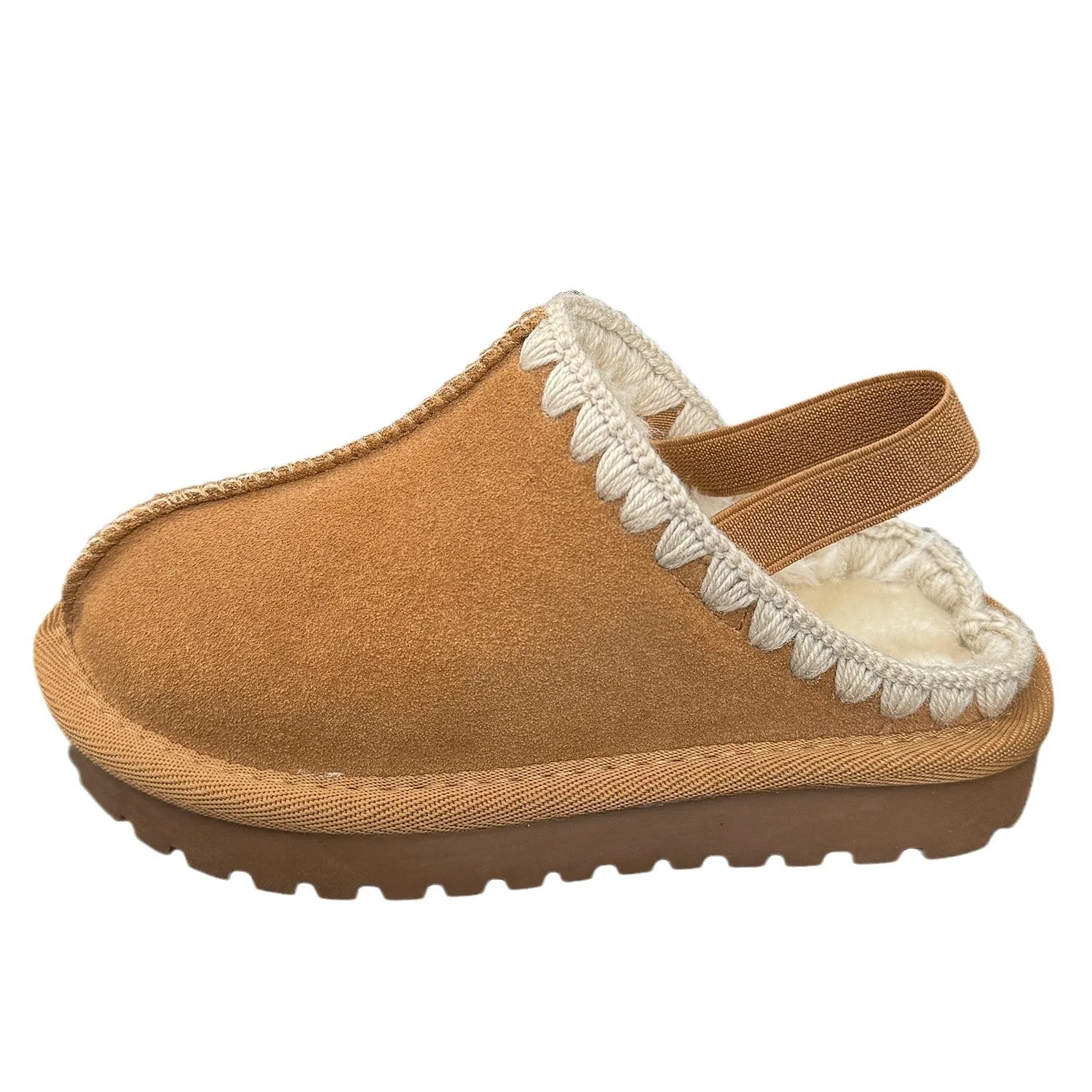 2024 New Children Cotton Slippers Winter Baby Genuine Leather Home Cotton Shoes Boys Girls Warm Slippers