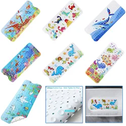 Long Cartoon Non-Slip Bath Mat, Anti-Skid Shower Bathtub Mats with Sucker, Soft Pad, Kid's Bathroom Carpet, Elder Rug, 40x100cm