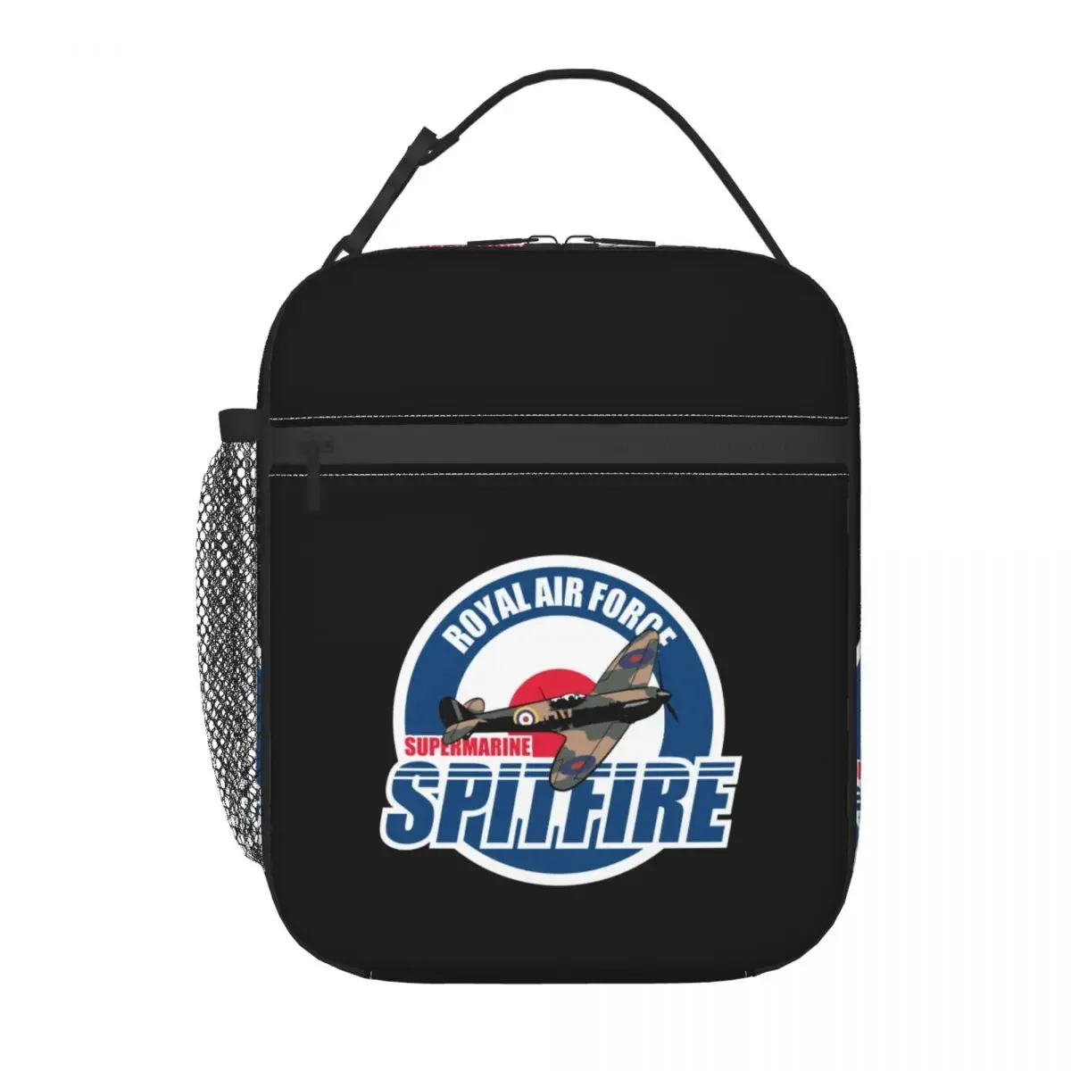 RAF Spitfire Patch Royal Air Force Insulated Lunch Bag Portable Supermarine Airplane WW2 War Plane Pilot Aircraft Thermal Cooler