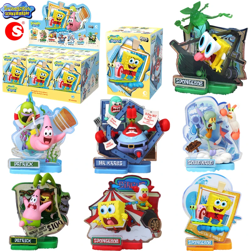 Original Spongebob Squarepants Patrick Star Squidward Eugene H. Krabs Action Figure Blind Box Anime Toys Desktop Ornament Gifts