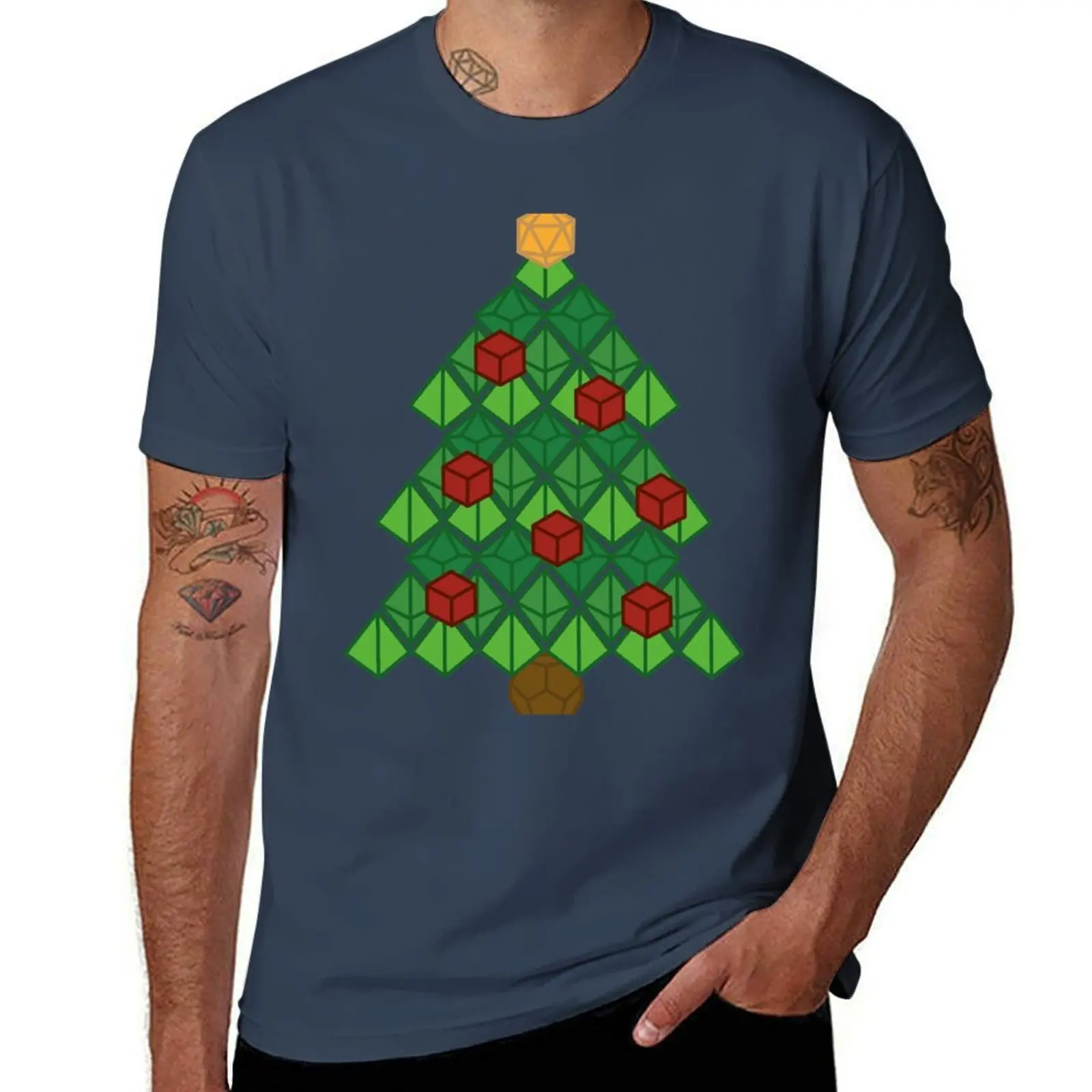 Tree Critmas T-Shirt Plus Size Basic Cotton T-Shirt