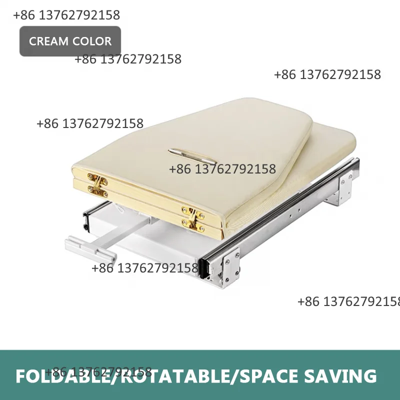 Hidden Push Pull Damping Ironing Board Folding Ironing Station For Cloakroom Wardrobe Built-In Electric Iron Holder Home Laundry