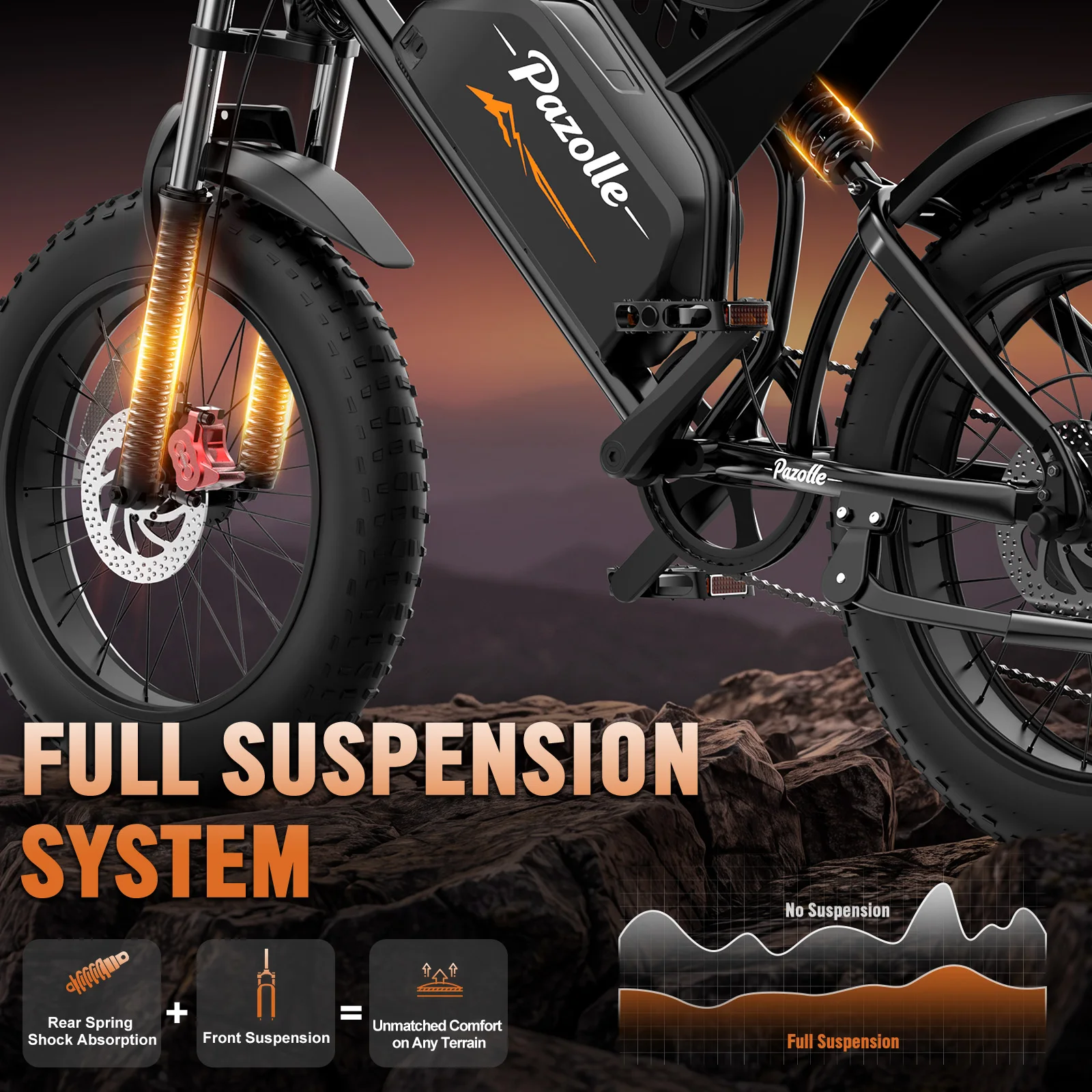 Peak 2000W Electric Dirt Bike for Adults 37MPH 52/25Ah Battery Hydraulic Brake Full Suspension Electric Motorcycle - view 6