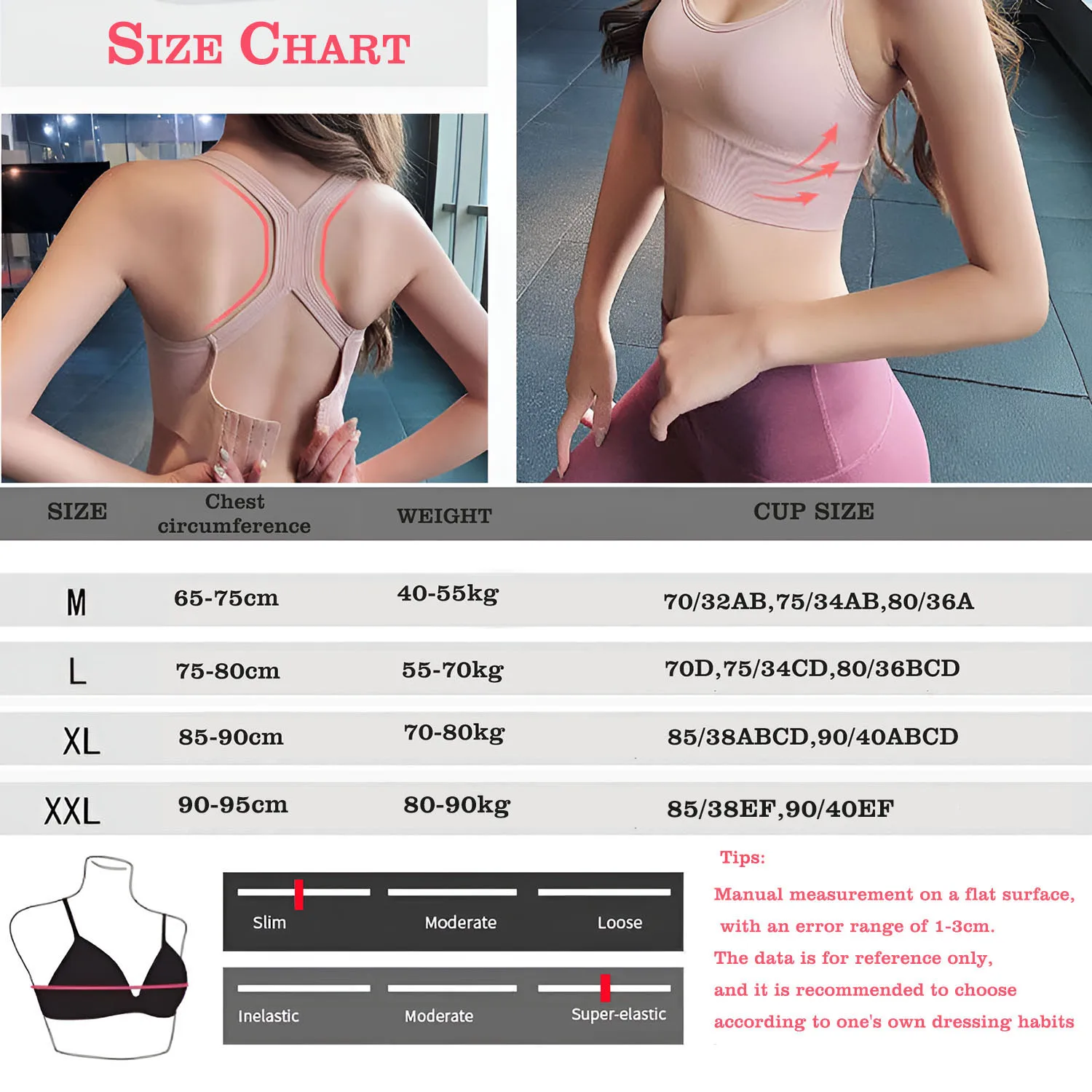 Large size non steel ring shock-absorbing sports bra for women,cross over beauty and adjustable back buckle yoga fitness bra